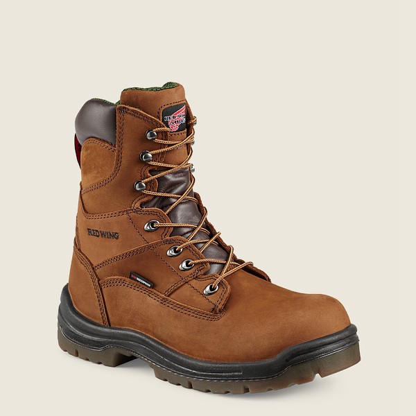 Red Wing Safety Boots Mens Brown - King Toe® - 8-inch Insulated Waterproof Toe - 5702198-JE